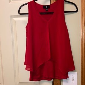 Red Tank Top Blouse